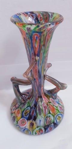 Murano glass millefiori vase A.Ve.M' 1930 by Egidio Ferro