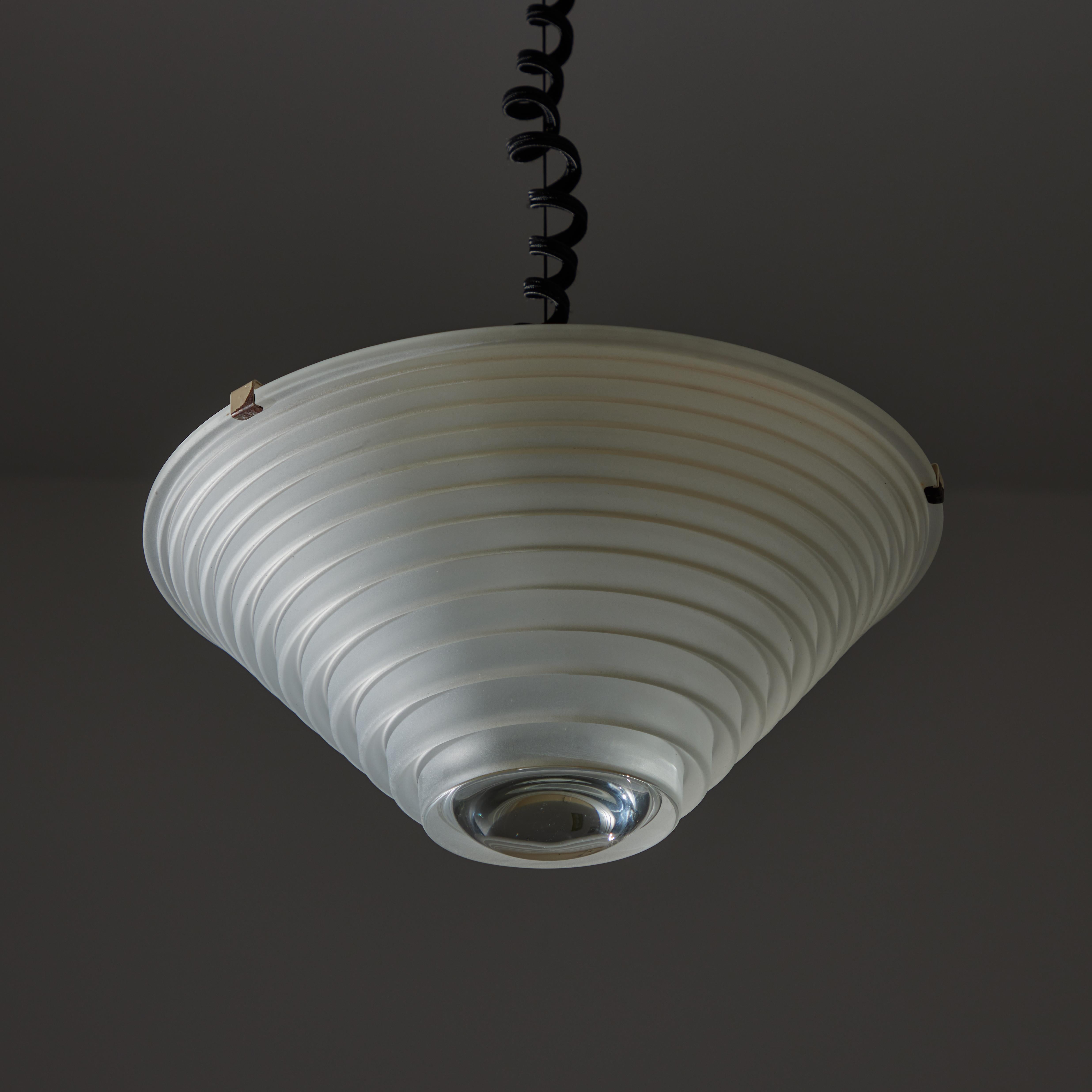 Glass ‘Egina’ Pendant by Angelo Mangiarotti for Artemide