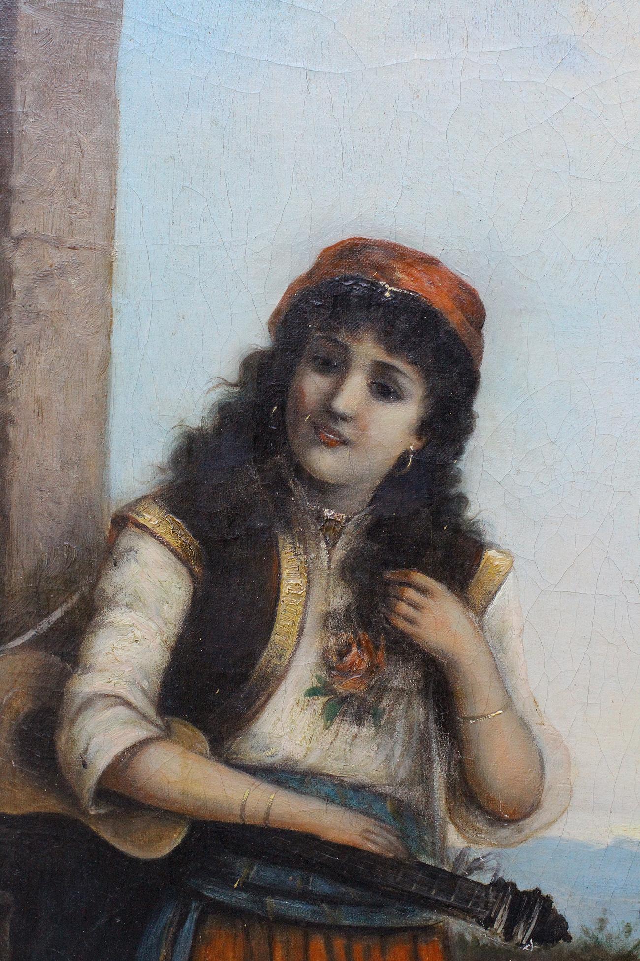Egisto Ferroni, Original Painting In Good Condition In Encino, CA