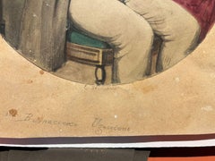 Peinture figurative d'un portrait masculin d'un noble, Florence, 19e siècle