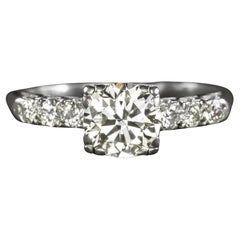 EGL 1 Carat Round Brilliant Cut Diamond Engagement Platinum Ring (bague de fiançailles en platine)