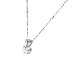 EGL 1,02 Karat 18K Weißgold Damen- Solitär-Anhänger in Herzform mit Diamanten in Herzform, EGL
