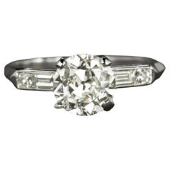 EGL 1.21 Carat Old Mine Cut Diamond Impressive Ring