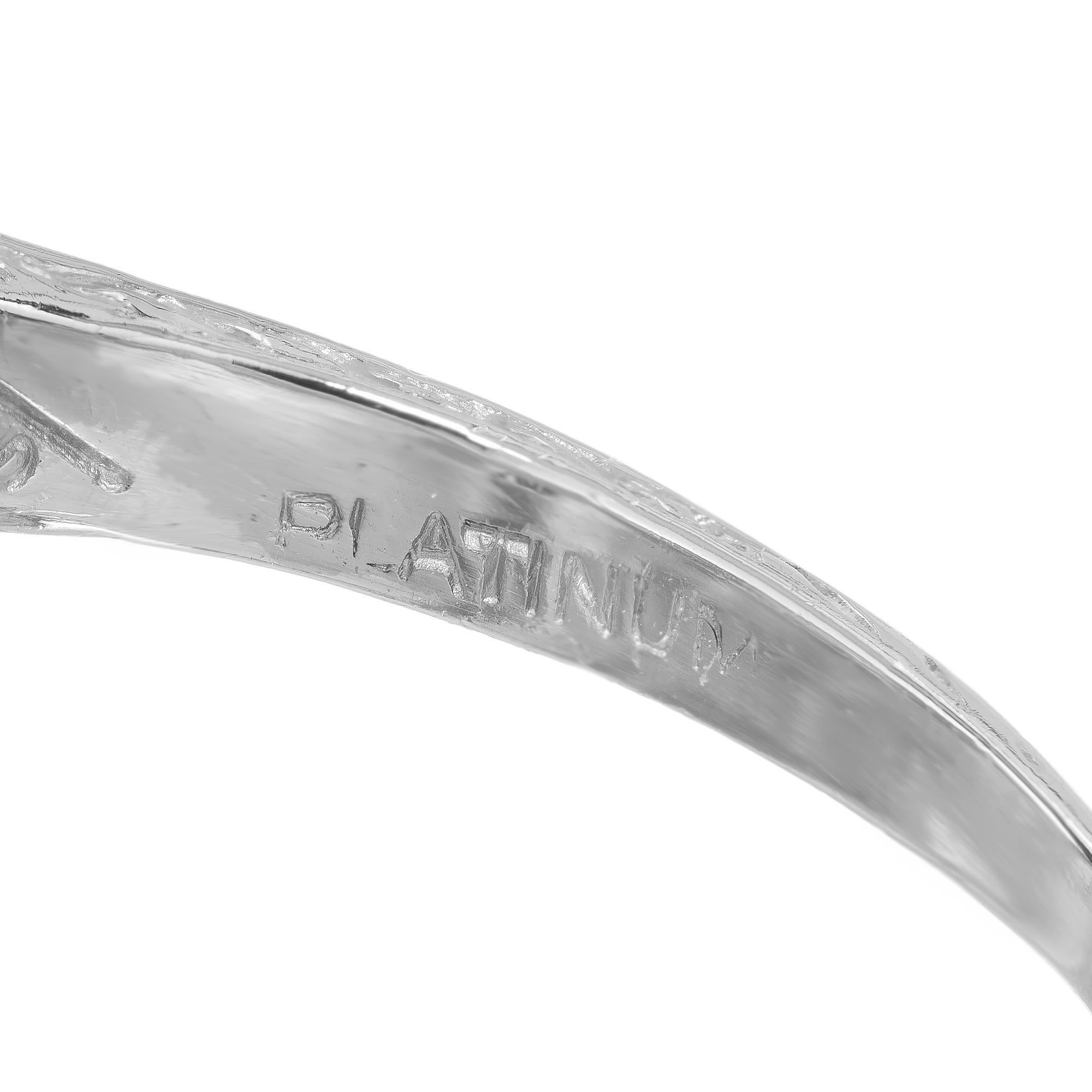 EGL 1.35 Carat Transitional Cut Diamond Platinum Engagement Ring For Sale 2