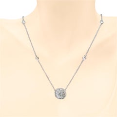 EGL 2.03 Ct D/SI3  Cushion Diamond Necklace on diamond by the yard necklace