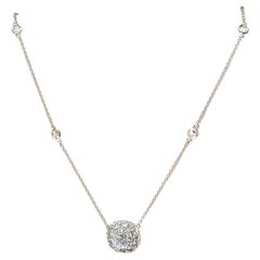 EGL 2.03 Ct D/SI3  Cushion Diamond Necklace on diamond by the yard necklace