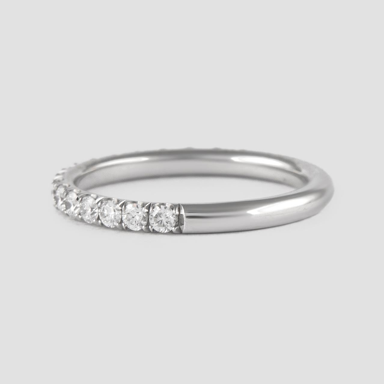 EGL 3.99 Carat Emerald Cut Diamond Ring with an Eternity Band 18k White Gold 2