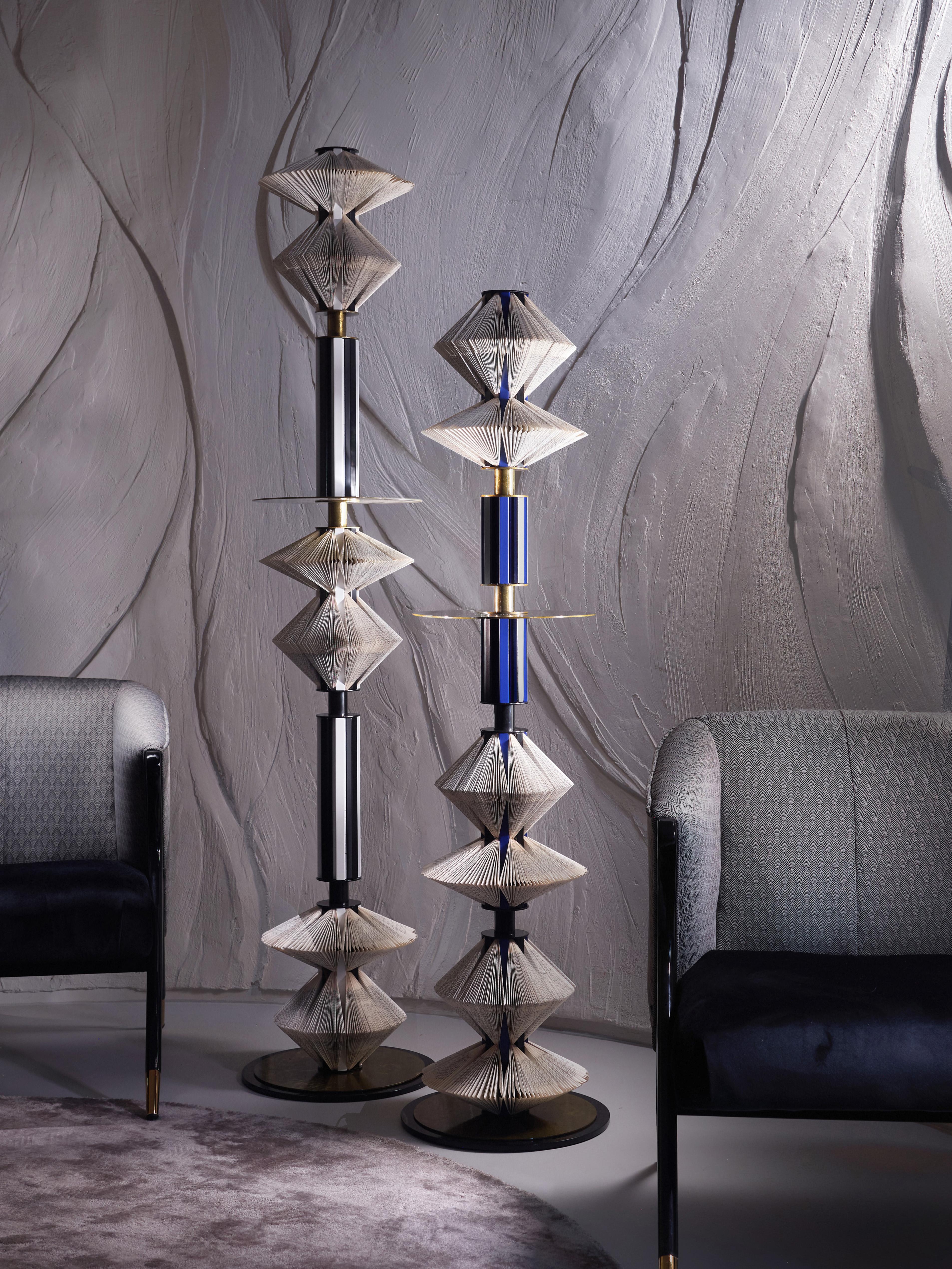 Functional Sculptures - Bar Tables - 2 pieces set - books, wood and steel For Sale 1