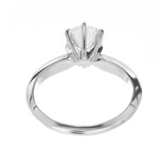 EGL Certified 1.00 Carat Diamond White Gold Solitaire Engagement Ring