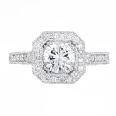 EGL Certified 1.05 Carat Diamond Platinum Engagement Ring
