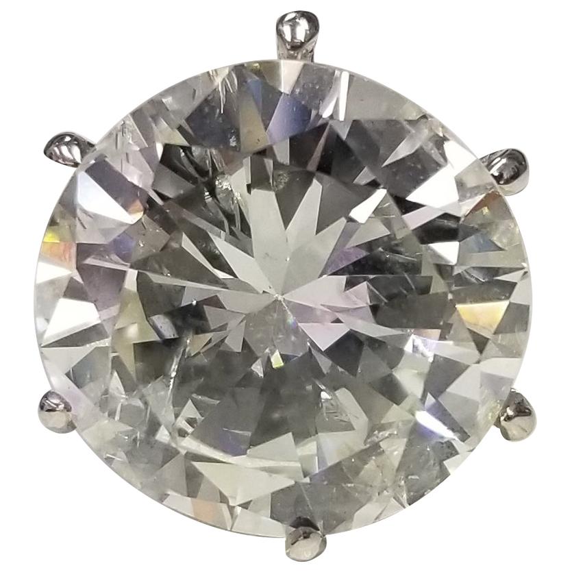 EGL Certified 10.64 Carat Color H Clarity SI2 Solitaire