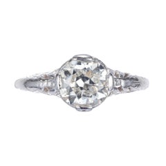 EGL Certified 1.10 Carat Diamond Platinum Engagement Ring