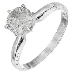 EGL Certified 1.10 Carat Round Diamond Platinum Solitaire Engagement Ring