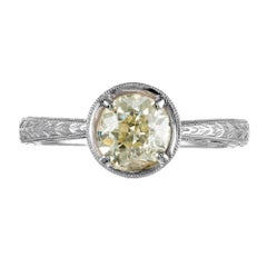 EGL Certified 1.11 Carat Diamond White Gold Solitaire Engagement Ring