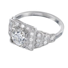 EGL Certified 1.11 Carat Round Diamond Platinum Engagement Ring