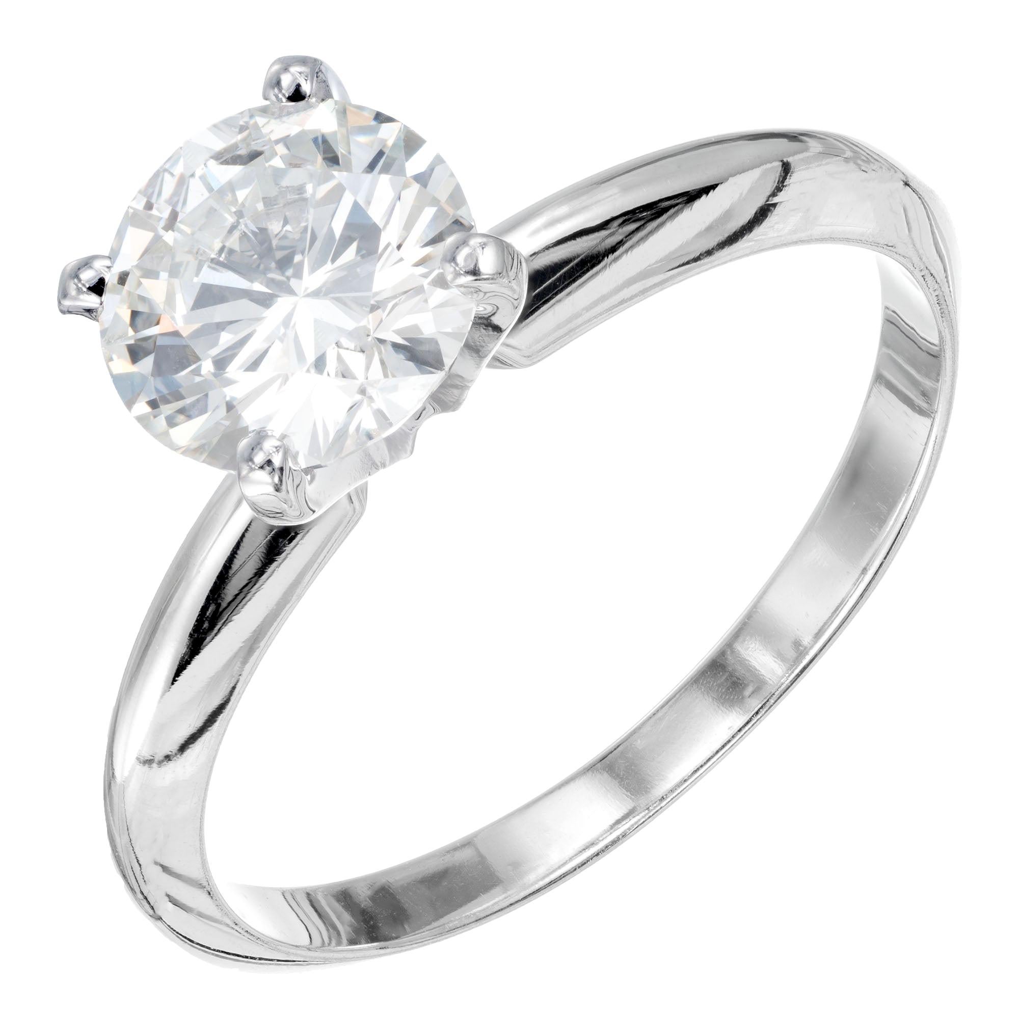 EGL Certified 1.15 Carat Diamond White Gold Solitaire Engagement Ring