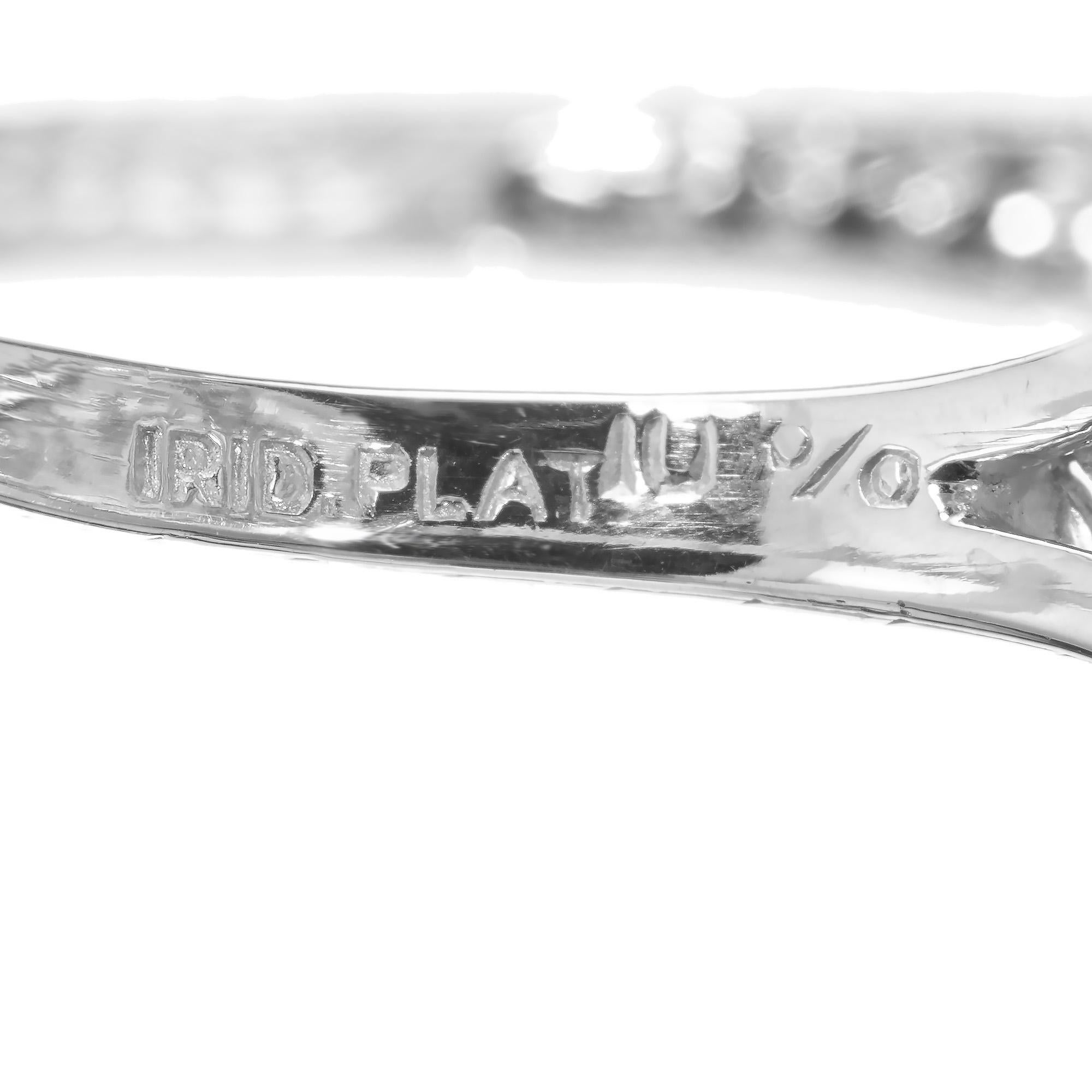 EGL Certified 1.16 Carat Diamond Platinum Filigree Ring  For Sale 1