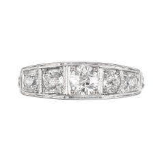 EGL Certified 1.30 Carat Seven Diamond White Gold Ring