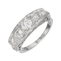 EGL Certified 1.30 Carat Seven Diamond White Gold Ring