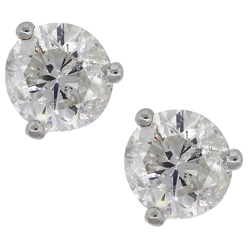 5 Carat Round Diamond Earrings Stud 2,555 For Sale on 1stDibs