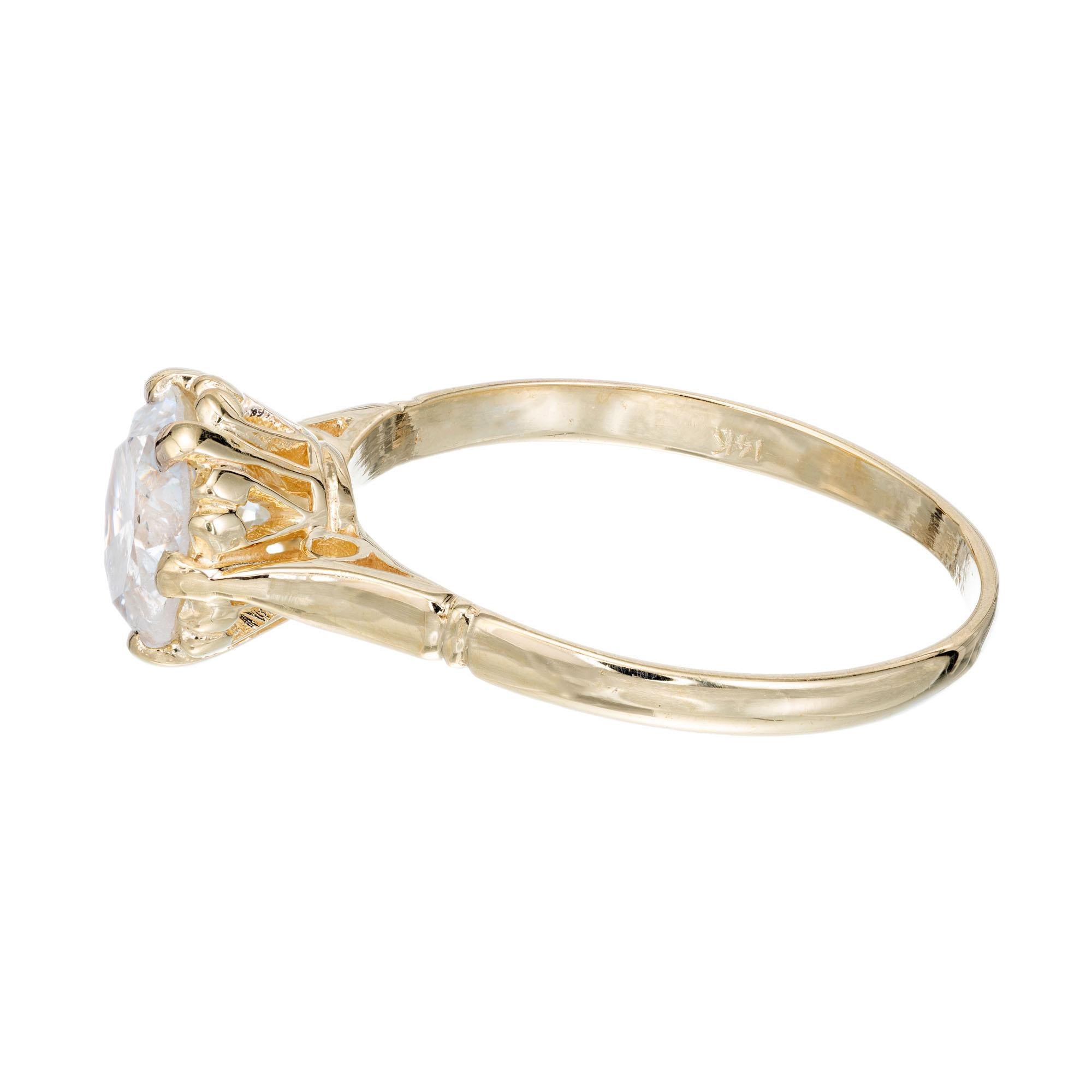 yellow gold diamond solitaire engagement ring