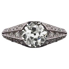 Anello con diamante vecchio taglio europeo certificato EGL da 1,50 carati