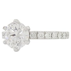 Egl Certified 1.50 Round Diamond Ring D Color