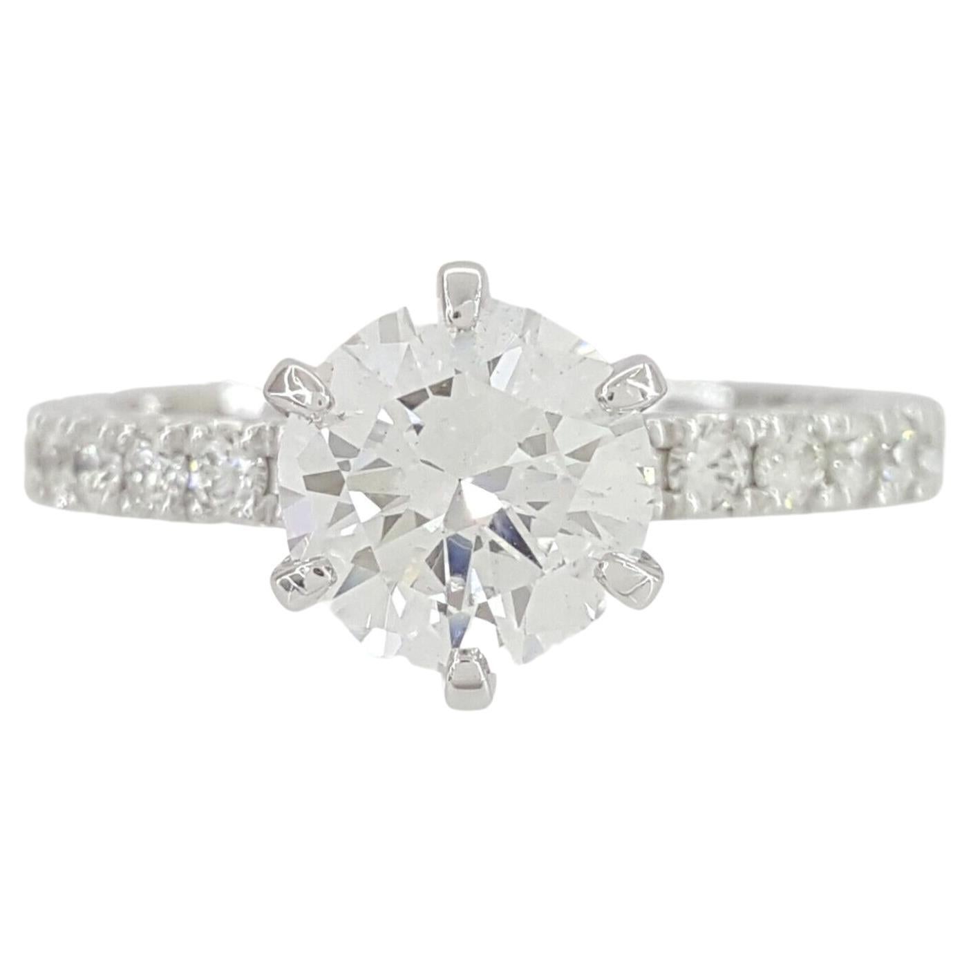 Egl Certified 1.50 Round Diamond Ring D Color