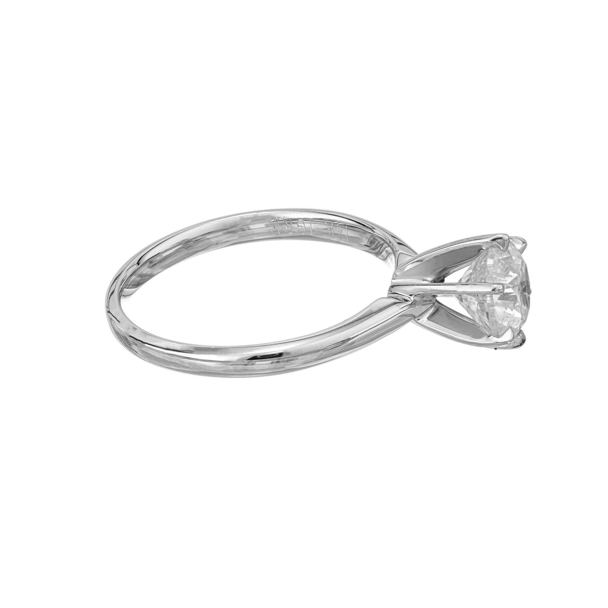 EGL Certified 1.51 Carat Diamond White Gold Solitaire Engagement Ring For Sale 3