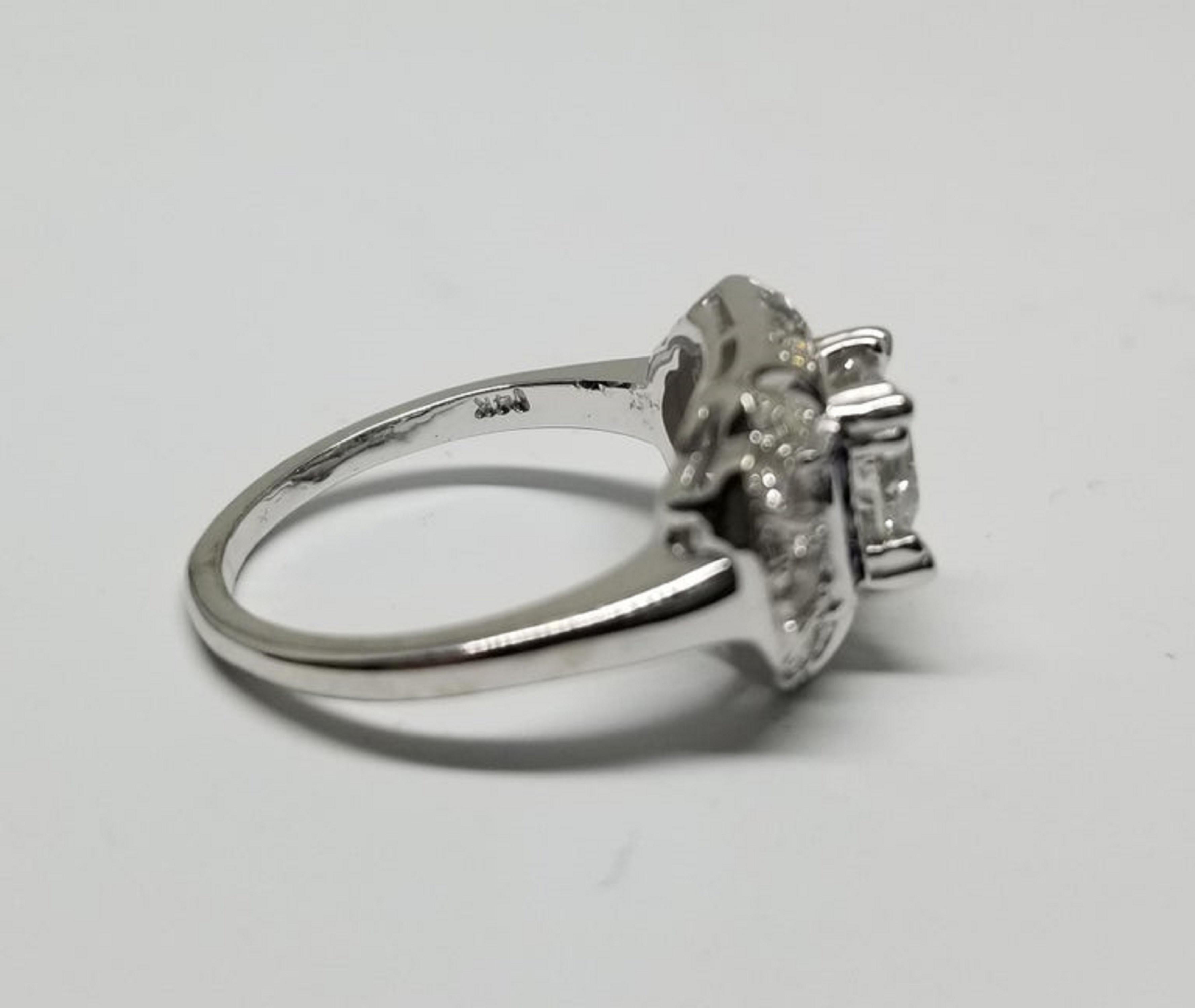 Women's or Men's EGL Certified 1.15 Brilliant Cut D SI3 Art Deco Style Ring