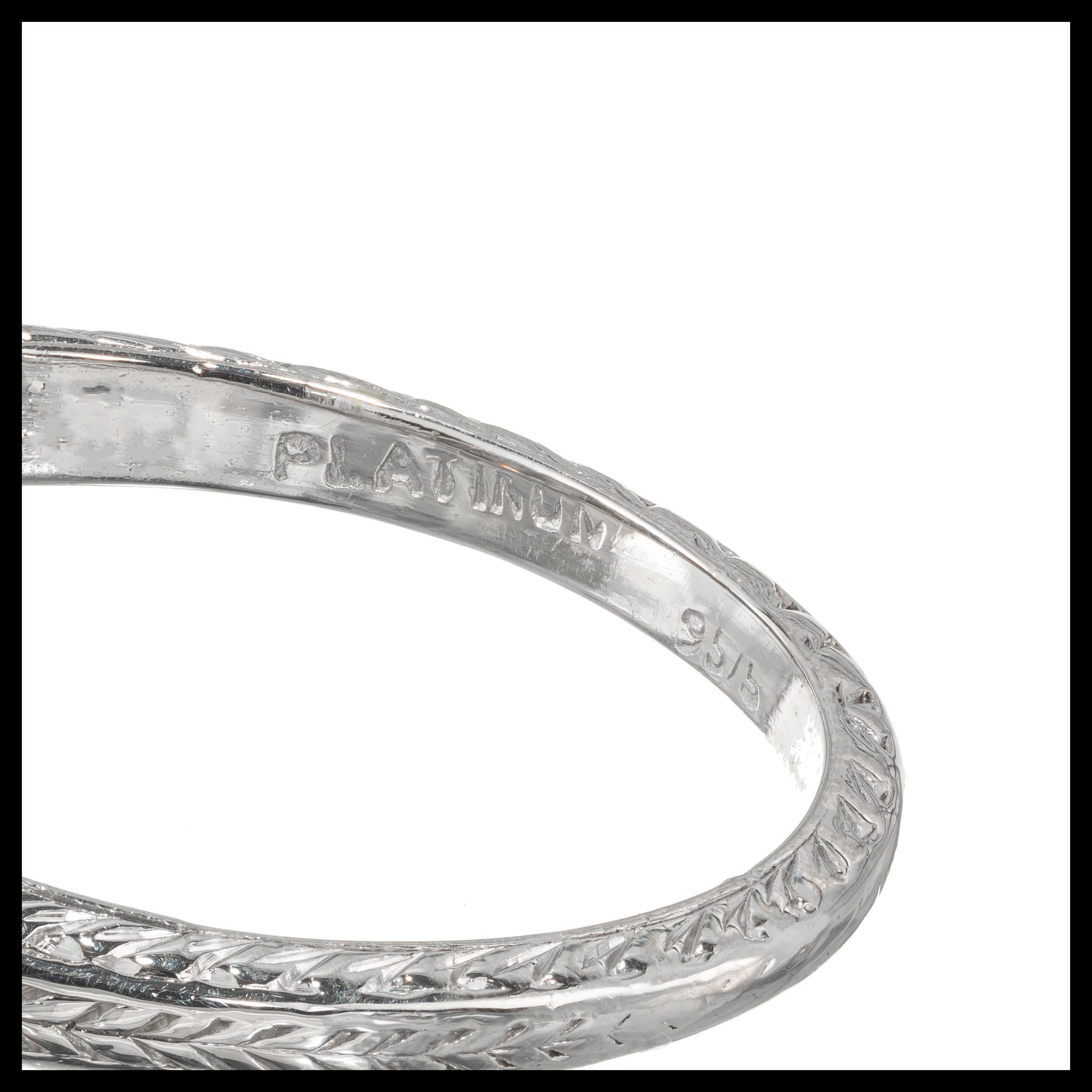 Round Cut EGL Certified 1.56 Carat Diamond Platinum Engagement Ring For Sale