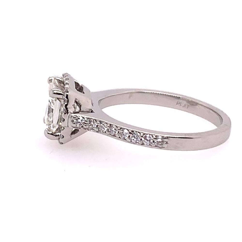 Modern EGL Certified 1.79 Carat Natural Cushion Diamond I SI2 Platinum Engagement Ring