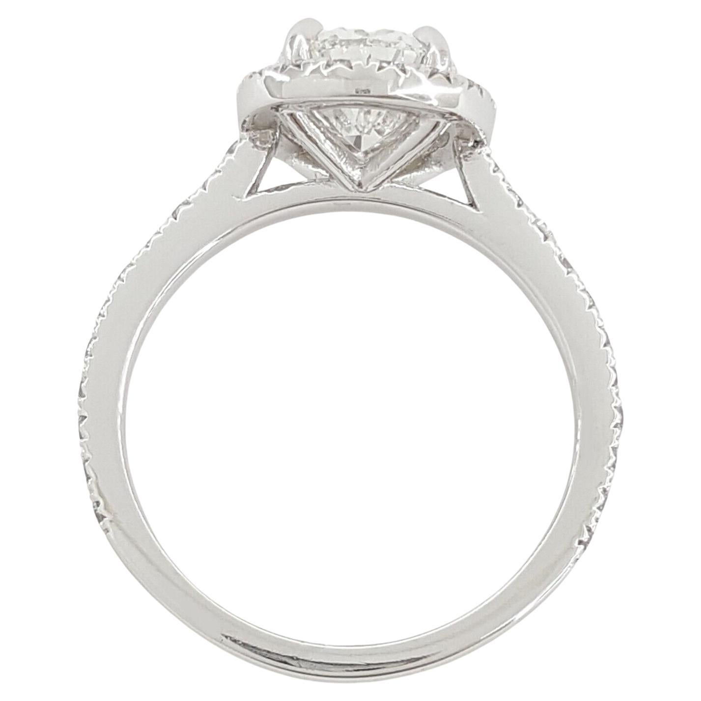 Women's or Men's EGL Certified 1.83 Carat Pear Cut Diamond Ring For Sale