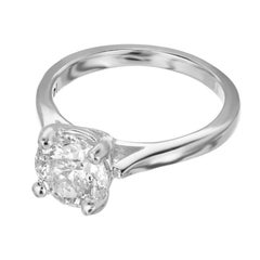 EGL Certified 1.91 Carat Round Diamond Gold Solitaire Engagement Ring
