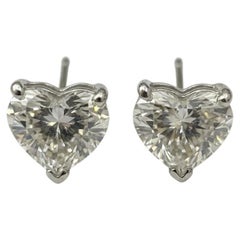 EGL-zertifizierte 2-Karat-Diamantohrstecker mit Herz-Brillantschliff