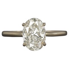 EGL Certified 2 Carat Oval Diamond Cut Diamond Ring
