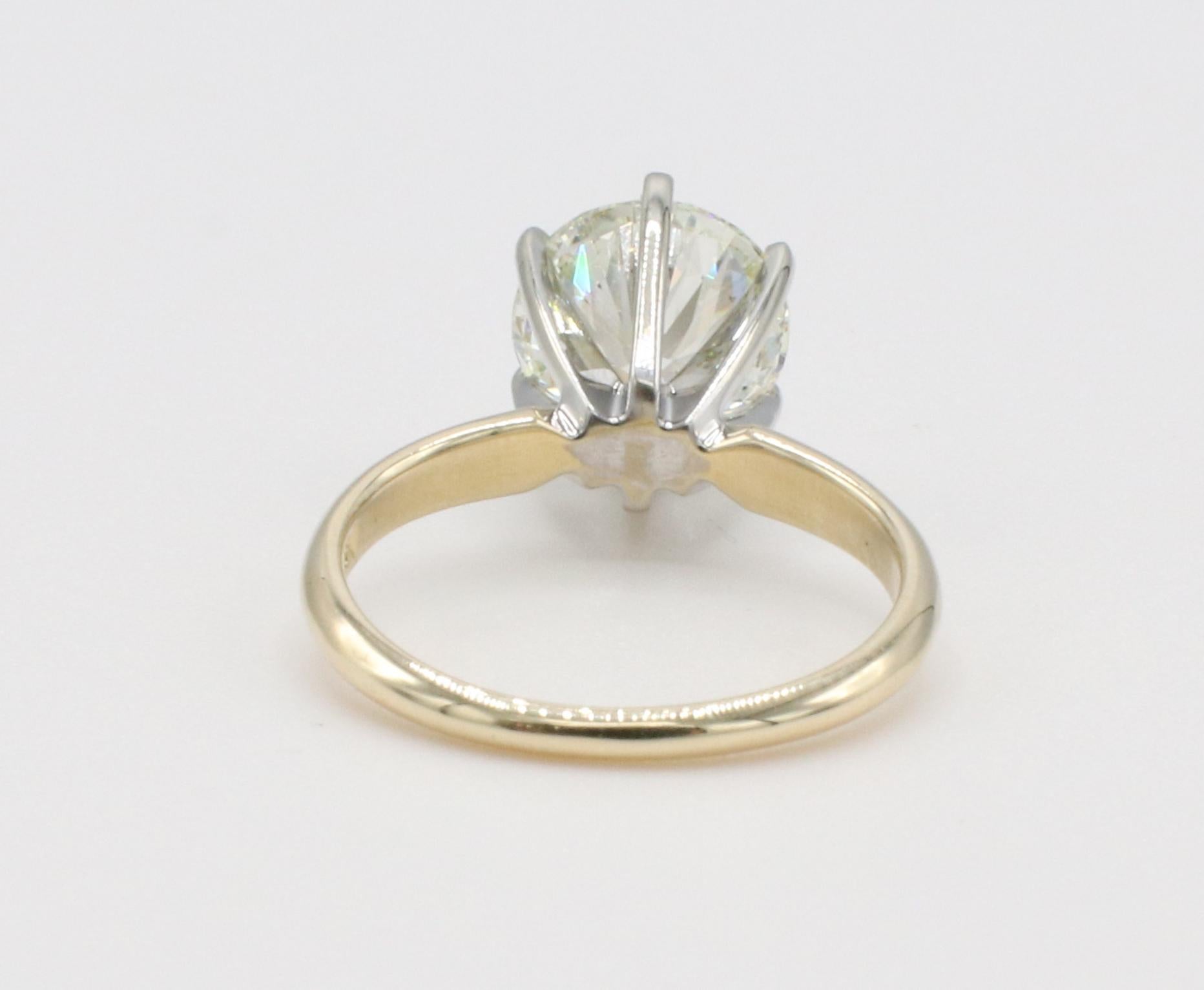 Round Cut EGL Certified 2.00 Carat H SI1 Round Brilliant Diamond Solitaire Engagement Ring
