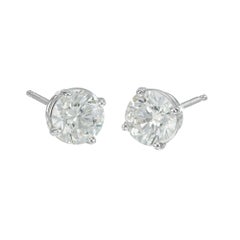 EGL Certified 2.02 Carat Platinum Stud Earrings