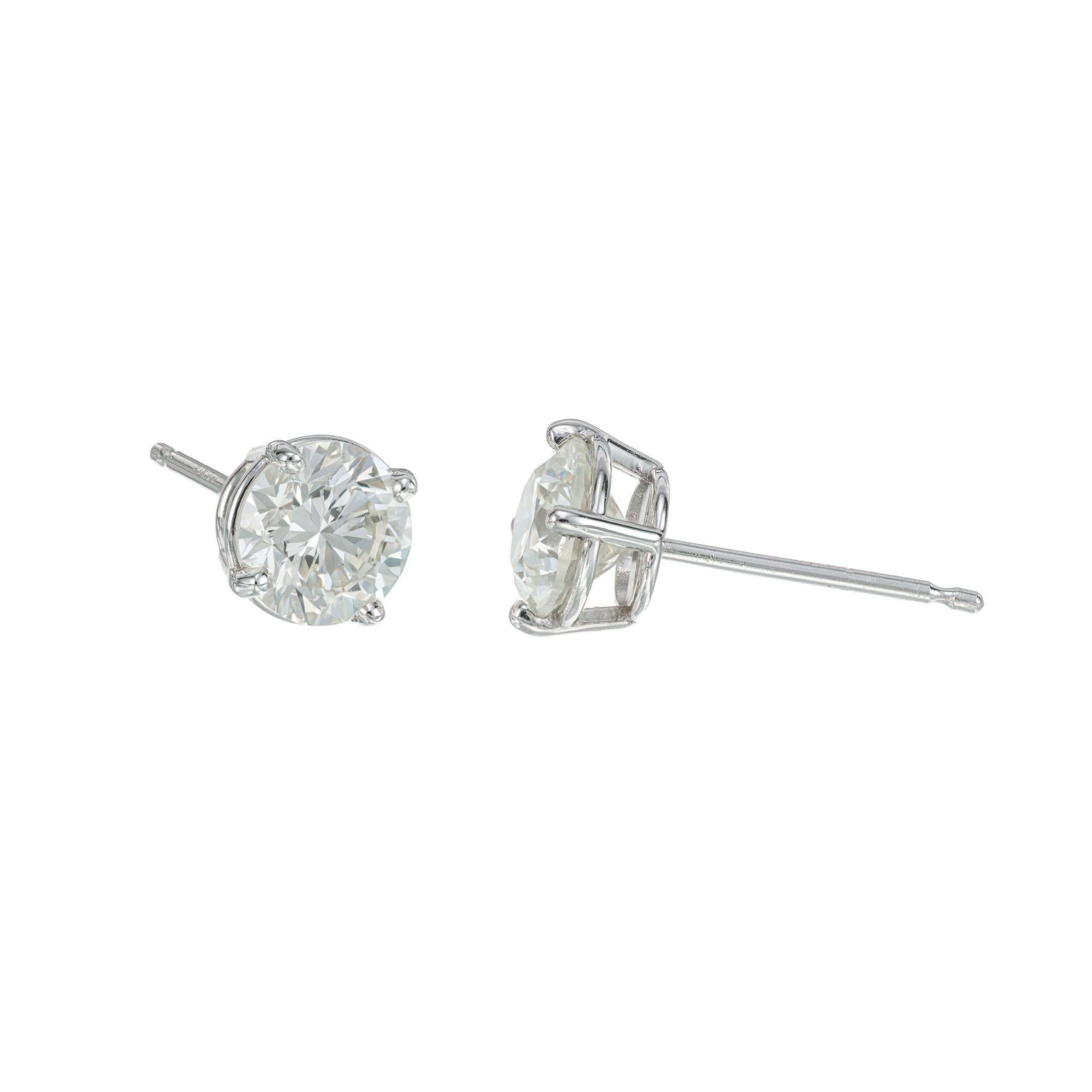 pre owned 2ct diamond earrings