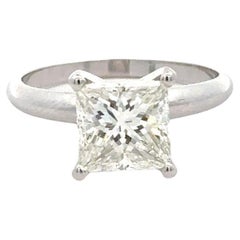 EGL-zertifizierter Verlobungsring aus 14 Karat Weißgold mit 2,15 Karat Diamant im Prinzessinnenschliff