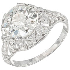 Bague de fiançailles en platine avec diamant certifié EGL de 2,48 carats