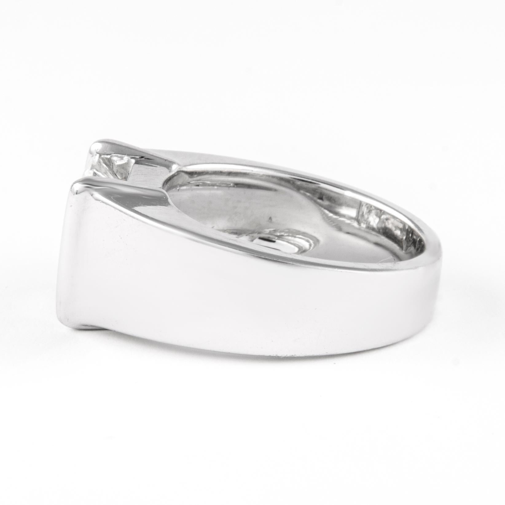 Contemporary EGL Certified 3.06 Carat Princess Cut Diamond Ring White Gold