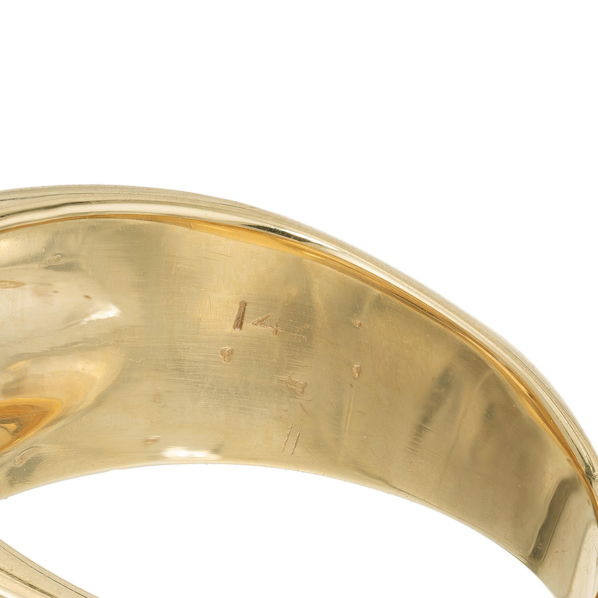 EGL Certified .50 Carat Diamond Two Tone Gold Men's Ring  2