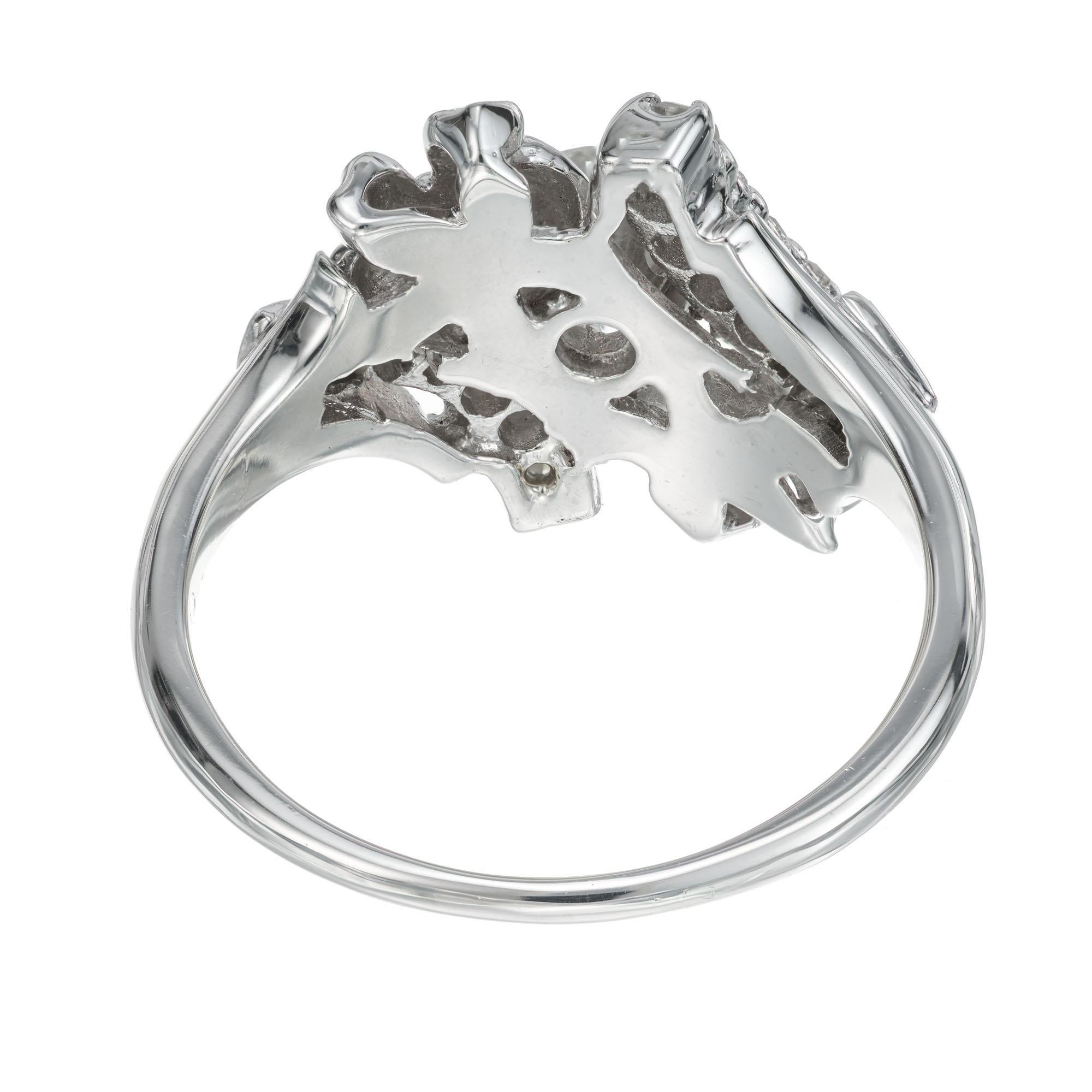 EGL Certified .63 Carat Diamond Platinum Engagement Ring For Sale 1