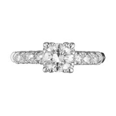 EGL Certified .65 Carat Round Brilliant Cut Diamond White Gold Engagement Ring