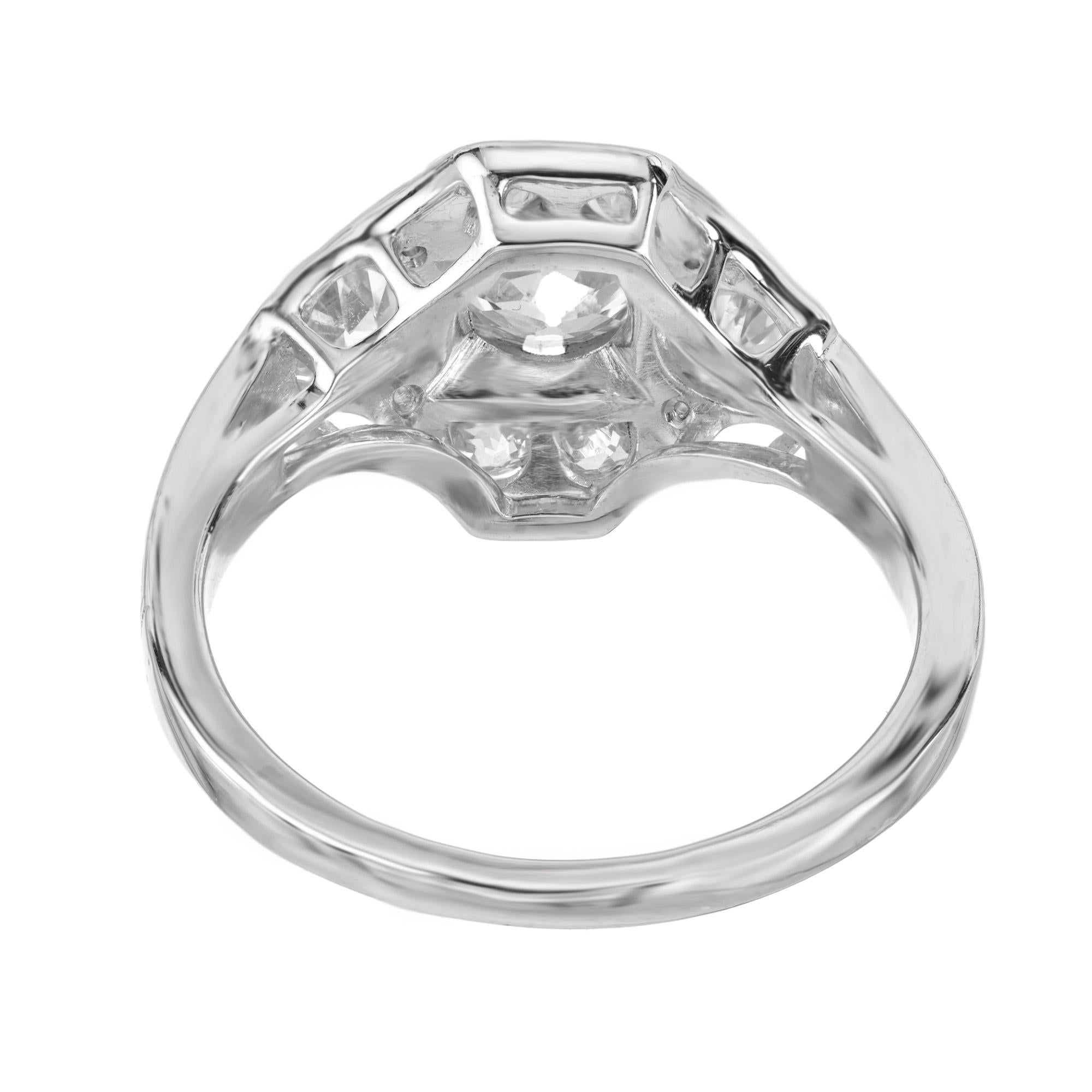 EGL-zertifizierter Platin-Verlobungsring mit73 Karat alteuropäischem Diamant im Art déco-Stil, Art déco-Stil im Angebot 1