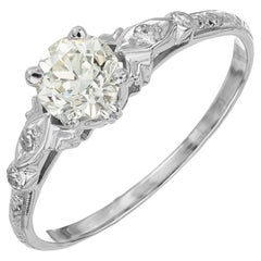 EGL Certified .75 Carat Diamond White Gold Engagement Ring