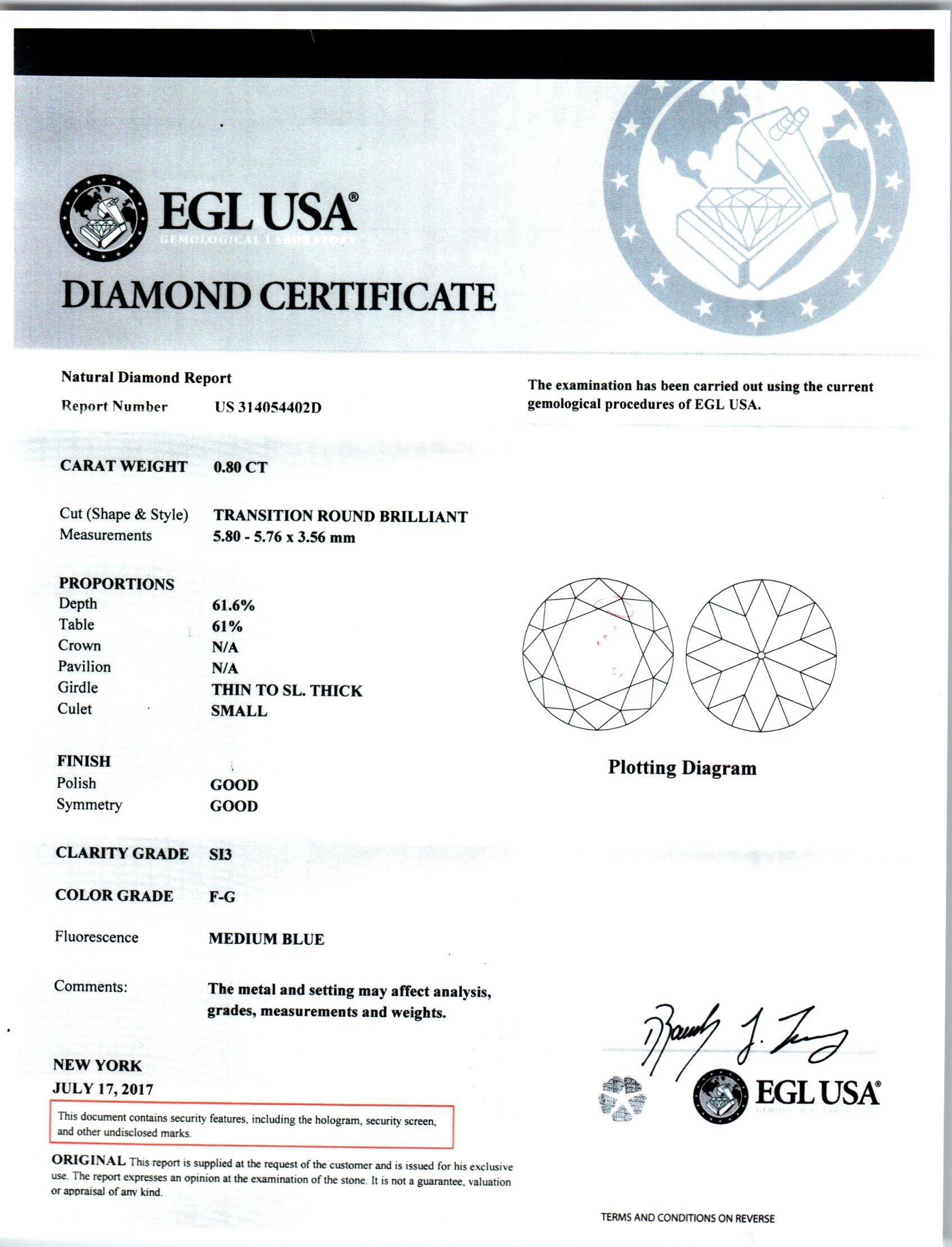 EGL Certified .80 Carat Diamond Open Swirl Platinum Cocktail Ring In Good Condition For Sale In Stamford, CT