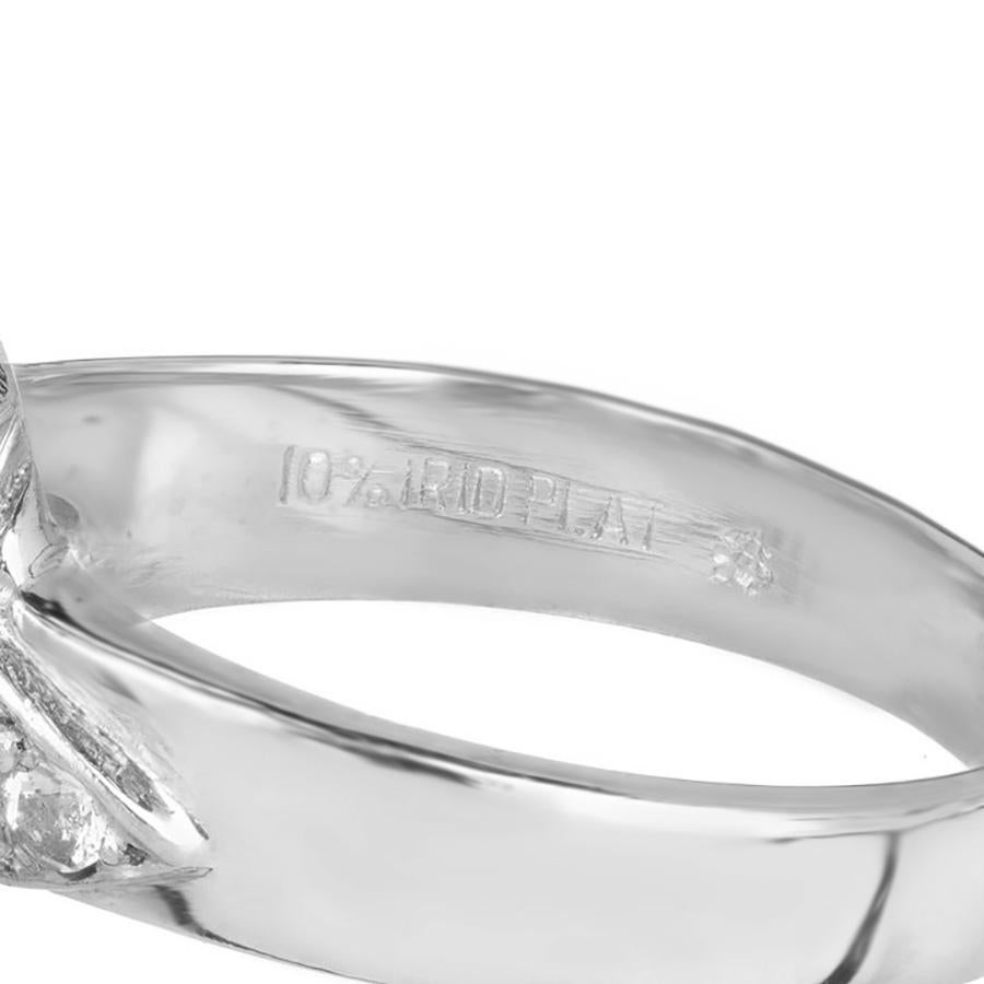 EGL Certified .80 Carat Diamond Open Swirl Platinum Cocktail Ring For Sale 2