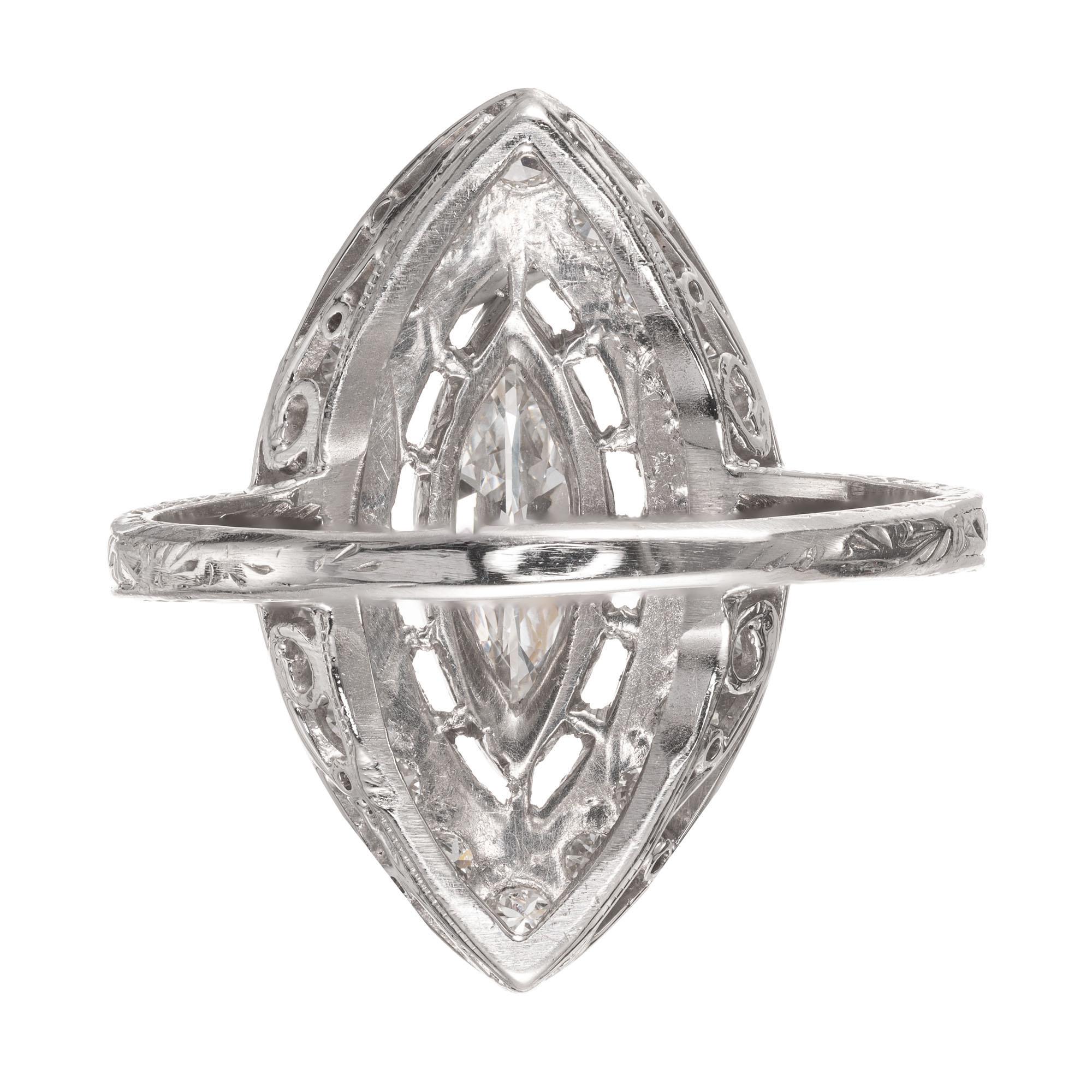 marquise diamond with halo setting